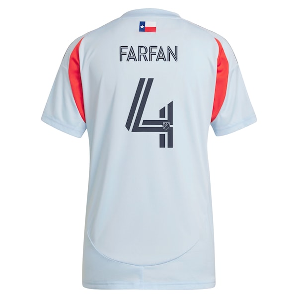 Marco Farfan FC Dallas adidas Women's 2025 The Inferno Kit Replica Player Jersey - Light Blue