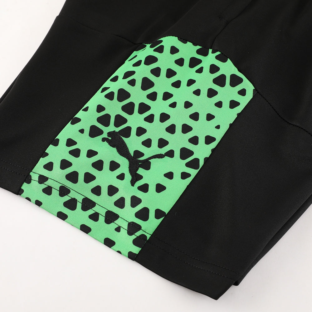Puma Short Sleeve Training Jersey Set-PD02- Avocado Green/Black