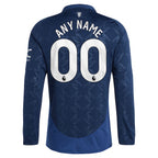 Manchester United adidas 2024/25 Away Replica Long Sleeve Custom Jersey - Navy