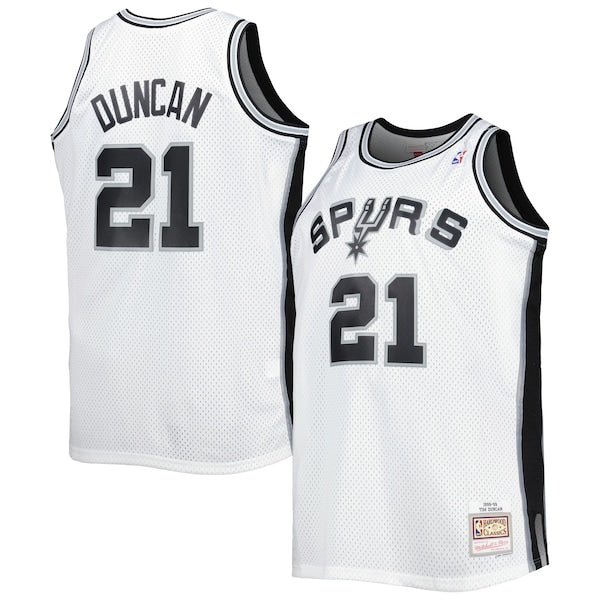 Tim Duncan San Antonio Spurs Big & Tall Hardwood Classics 1998/99 Swingman Jersey - White/Black