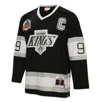 Wayne Gretzky Los Angeles Kings Captain Patch 1992/93 Blue Line Player Jersey - Black