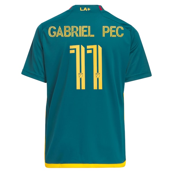 Gabriel Pec LA Galaxy adidas Youth 2024 LA Kit Replica Player Jersey - Green