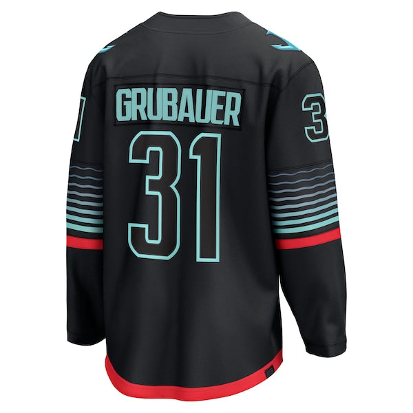 Philipp Grubauer Seattle Kraken  Alternate Breakaway Player Jersey - Black