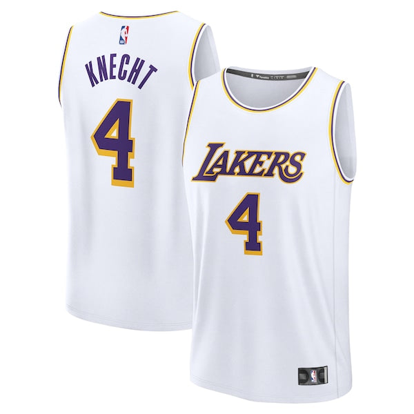 Dalton Knecht Los Angeles Lakers  Youth Fast Break Replica Player Jersey - Association Edition - White