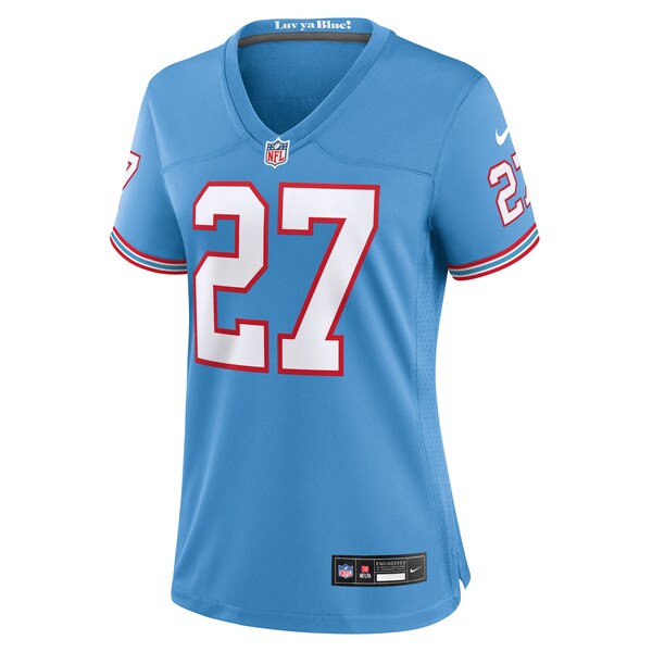 Eddie George Tennessee Titans Nike Women's Oilers Throwback Retired Player Game Jersey - Light Blue/Navy