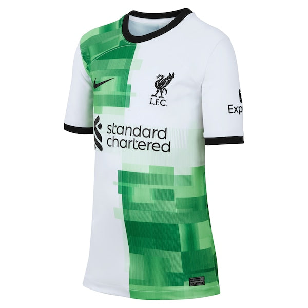 Liverpool Nike Youth 2023/24 Away Replica Custom Jersey - White