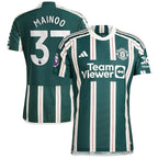 Kobbie Mainoo Manchester United adidas 2023/24 Away Authentic Player Jersey - Green/Red
