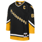 Mario Lemieux Pittsburgh Penguins  Youth 1992/93 Captain Patch Blue Line Player Jersey - Gold