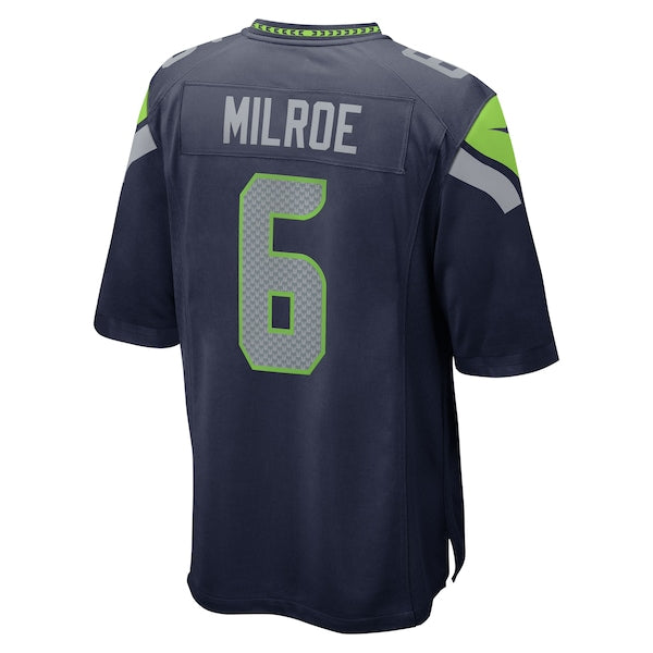 Jalen Milroe Seattle Seahawks Nike 2025 NFL Draft Game Jersey - College Navy