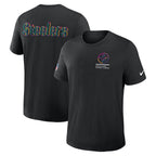 Pittsburgh Steelers Nike Tall 2025 NFL Crucial Catch Tri-Blend Dri-FIT T-Shirt - Black