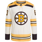 Brad Marchand Boston Bruins adidas  Primegreen 100th Anniversary Authentic Player Jersey - Cream