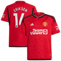 Christian Eriksen Manchester United adidas Youth 2023/24 Home Replica Player Jersey - Red