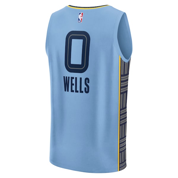 Jaylen Wells Memphis Grizzlies  Fast Break Replica Player Jersey - Statement Edition - Light Blue