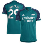 Kai Havertz Arsenal adidas 2023/24 Third Replica Player Jersey - Green/Yellow