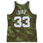Larry Bird Boston Celtics Hardwood Classics 1985/86 Ghost Green Swingman Jersey - Camo