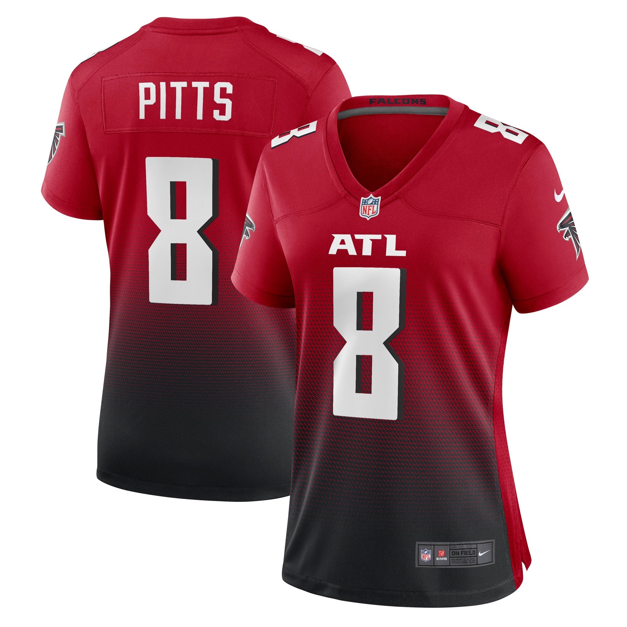 Kyle Pitts Atlanta Falcons Nike Women's 2021 NFL Draft First Round Pick Player Game Jersey - Black/Red
