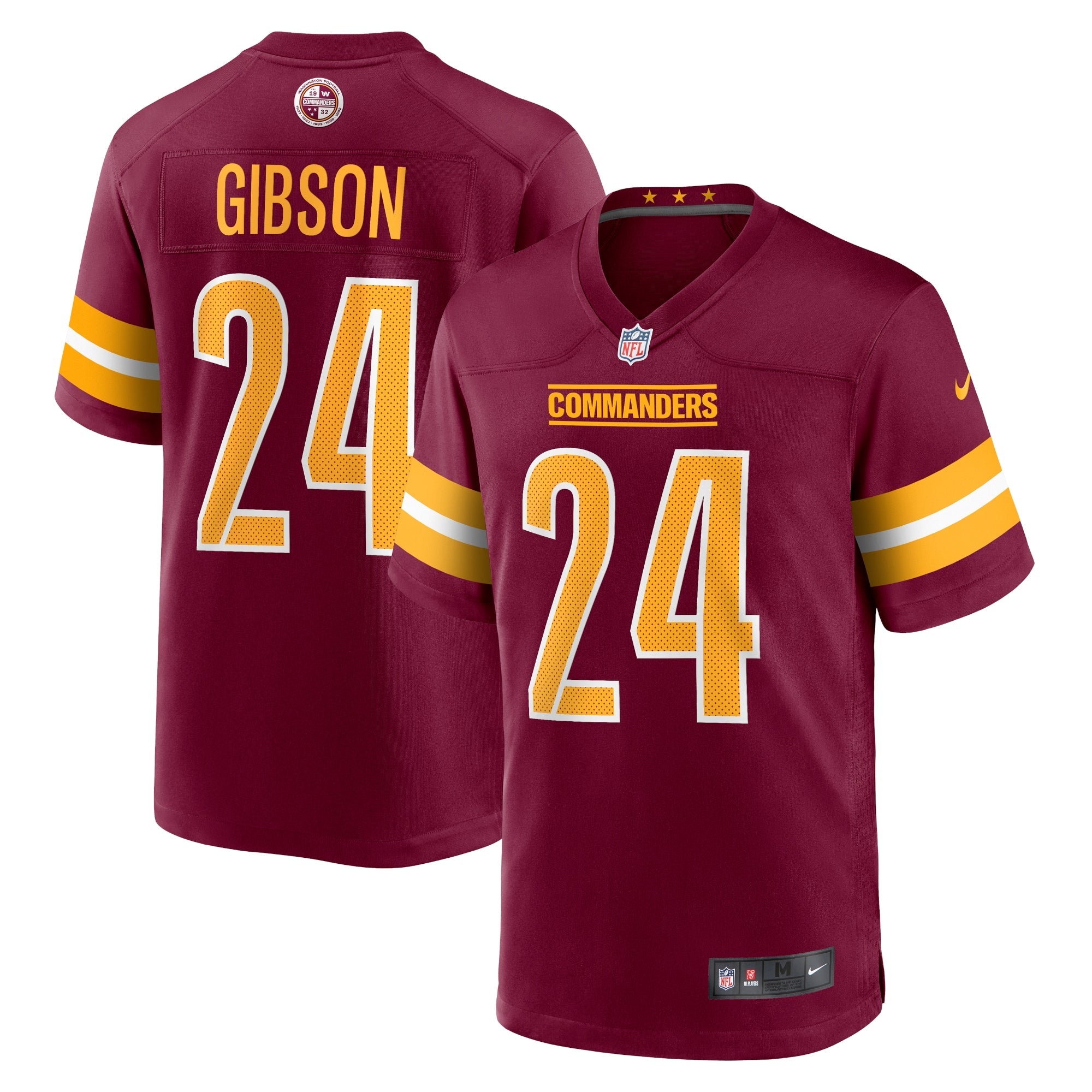 Antonio Gibson Washington Commanders Nike Alternate Game Player Jersey - Black/Burgundy/White