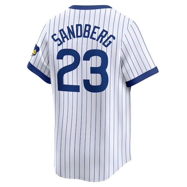 Ryne Sandberg Chicago Cubs Nike Throwback Cooperstown Limited Jersey - White