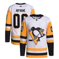 Pittsburgh Penguins adidas  Away  Primegreen Authentic Custom Jersey - White
