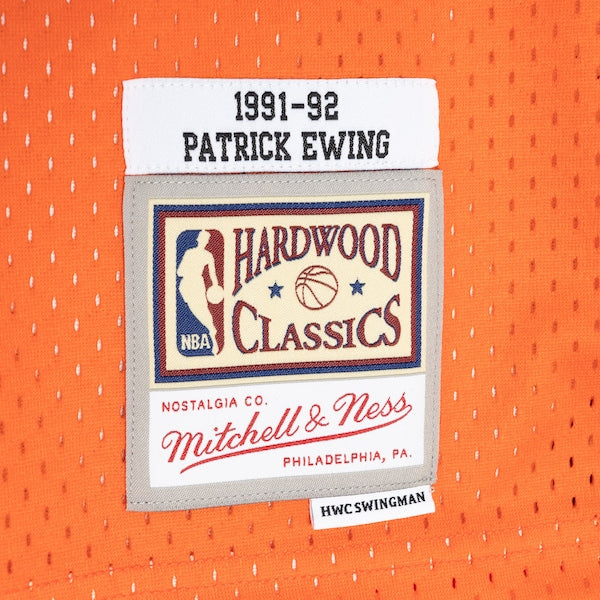 Patrick Ewing New York Knicks Hardwood Classics 1991/92 Split Swingman Jersey - Blue/Orange