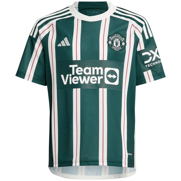 Jonny Evans Manchester United adidas Youth 2023/24 Away Replica Player Jersey – Green
