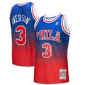 Allen Iverson Philadelphia 76ers 1996/97 Hardwood Classics Fadeaway Swingman Player Jersey - Red/Royal