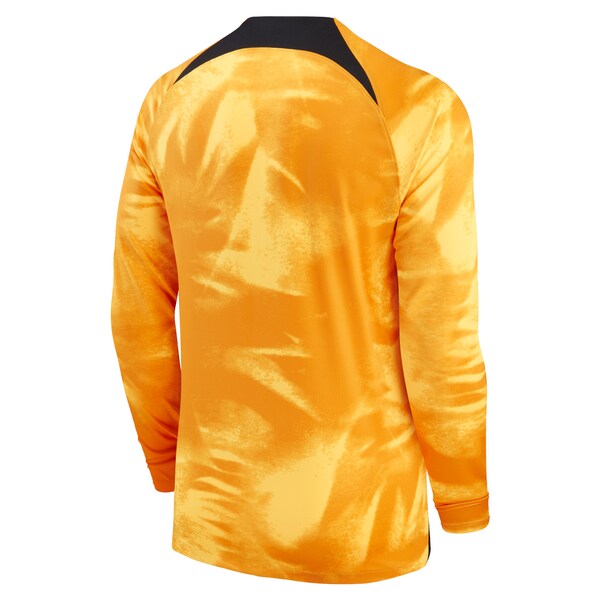 Netherlands National Team Nike Youth 2022/23 Home Breathe Stadium Replica Blank Long Sleeve Jersey - Orange