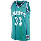 Alonzo Mourning Charlotte Hornets 1992/93 Hardwood Classics Swingman Jersey - Teal