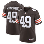 Carson Schwesinger Cleveland Browns Nike 2025 NFL Draft Game Jersey - Brown