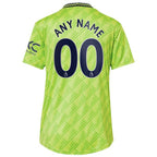 Manchester United adidas Women's 2022/23 Third Replica Custom Jersey - Neon Green