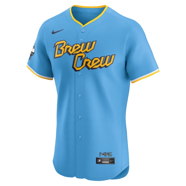 Milwaukee Brewers Nike City Connect Elite Jersey - Powder Blue