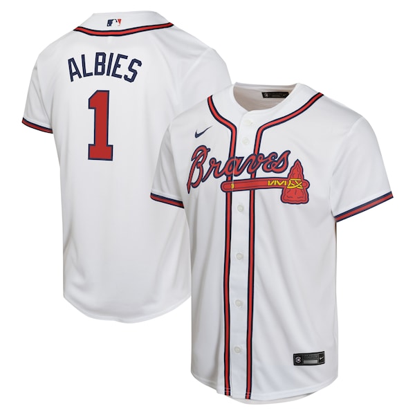 Ozzie Albies Atlanta Braves Nike Youth Home Game Player Jersey - White
