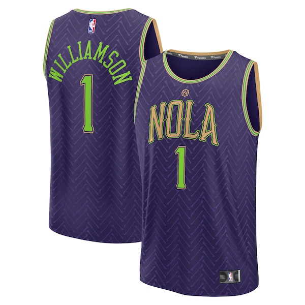 Zion Williamson New Orleans Pelicans  Youth 2024/25 Fast Break Player Jersey - City Edition - Purple