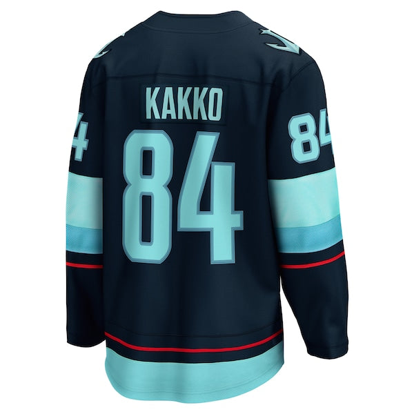 Kaapo Kakko Seattle Kraken  Home Breakaway Player Jersey - Deep Sea Blue