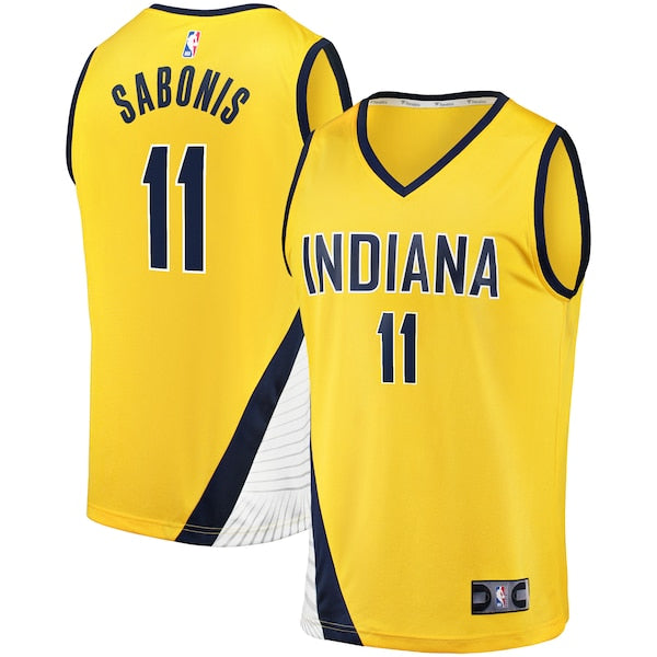 Domantas Sabonis Indiana Pacers  Fast Break Replica Jersey - Statement Edition - Gold