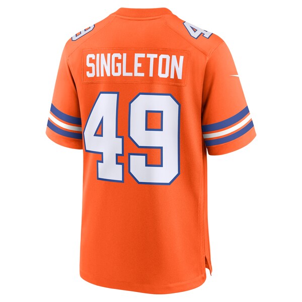 Alex Singleton Denver Broncos Nike Alternate Game Jersey -  Orange