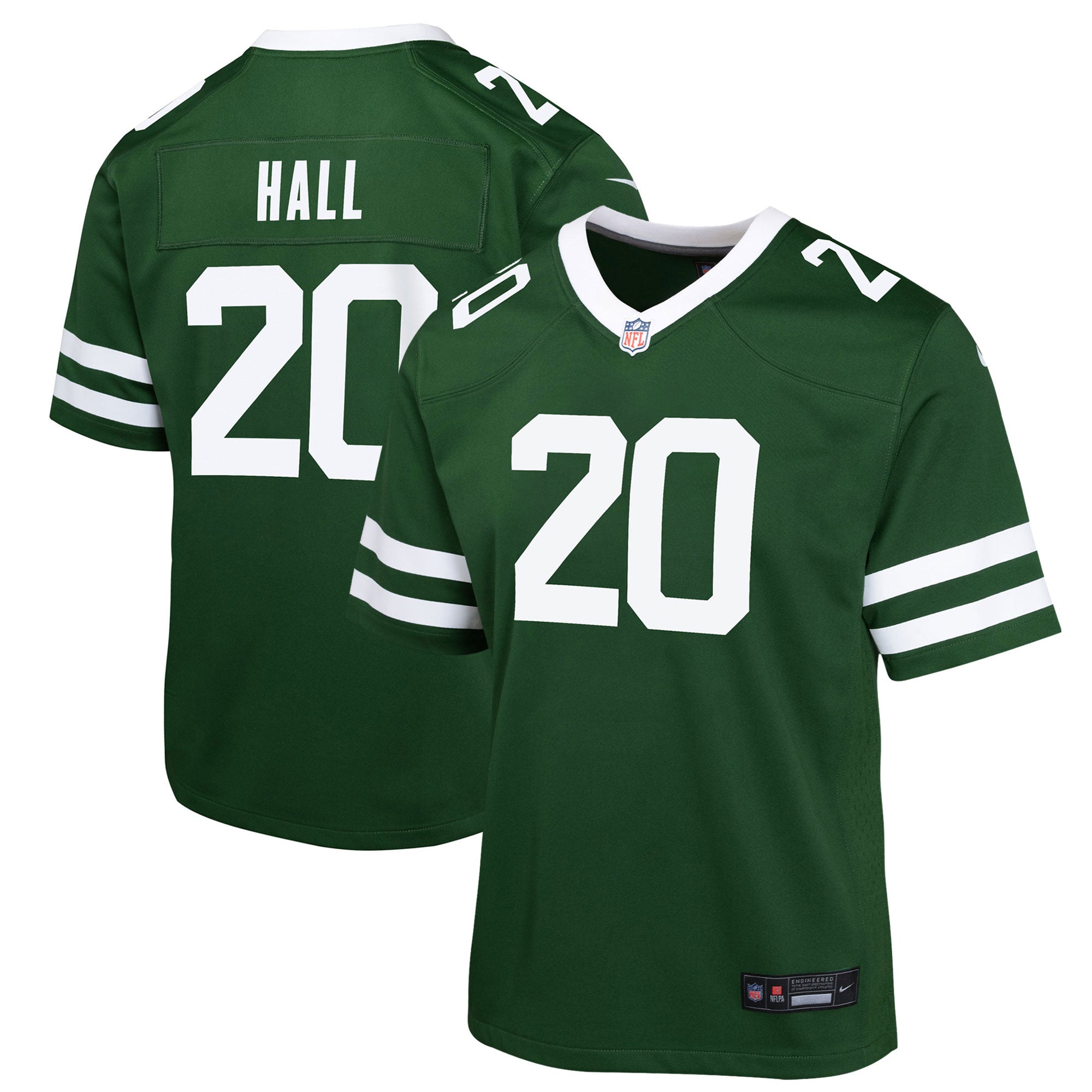 Breece Hall New York Jets Nike Youth Game Jersey - Legacy White/Black/Green
