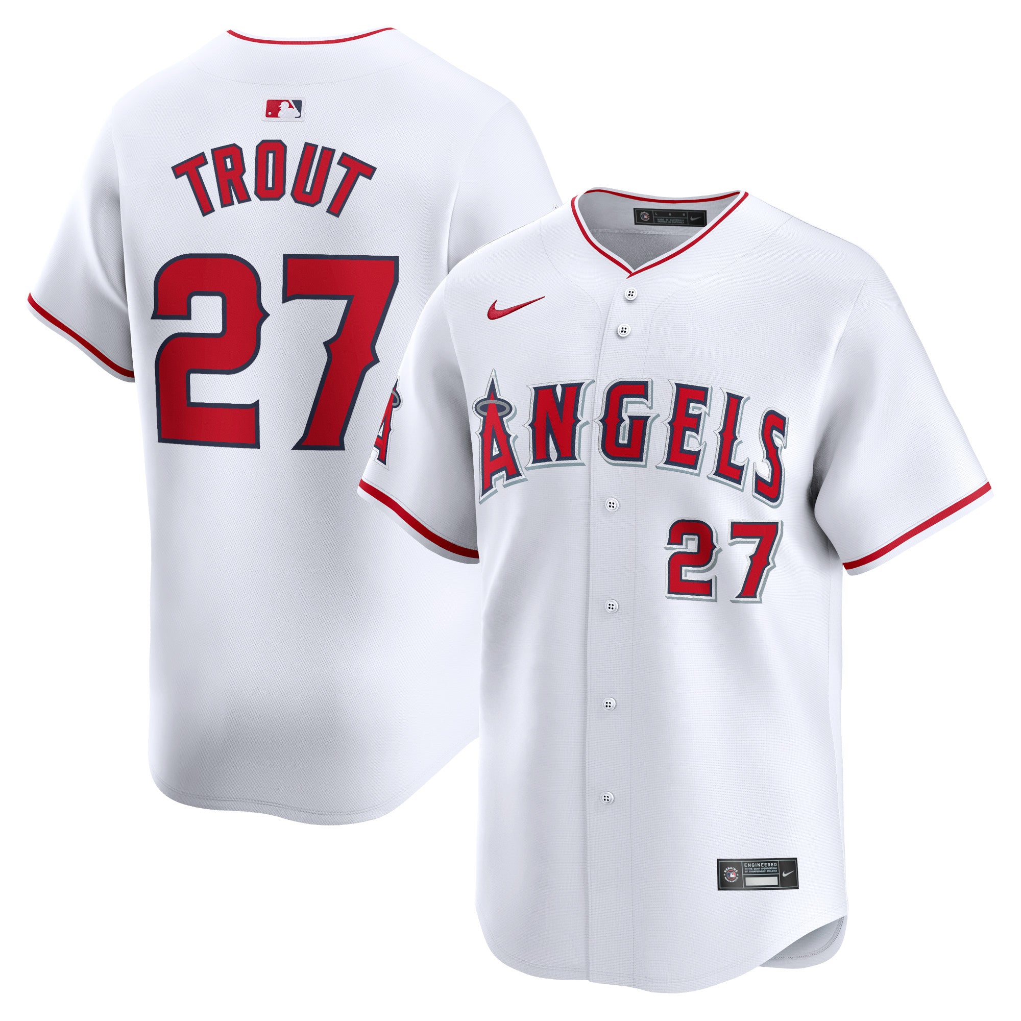 Mike Trout Los Angeles Angels Nike Away Limited Player Jersey - Gray/White