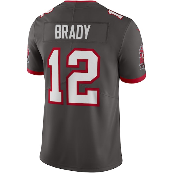 Tom Brady Tampa Bay Buccaneers Nike Alternate Vapor Limited Jersey - Pewter/Red