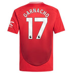 Alejandro Garnacho Manchester United adidas Youth 2024/25 Home Replica Player Jersey - Red