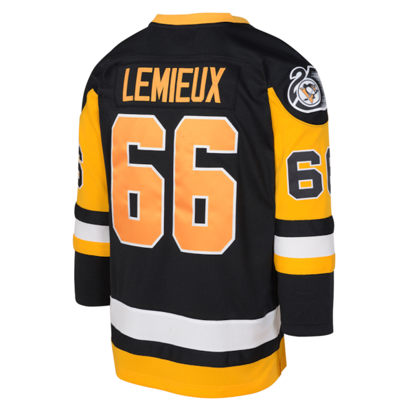 Mario Lemieux Pittsburgh Penguins  Youth 1991/92 Captain Patch Blue Line Player Jersey - Black