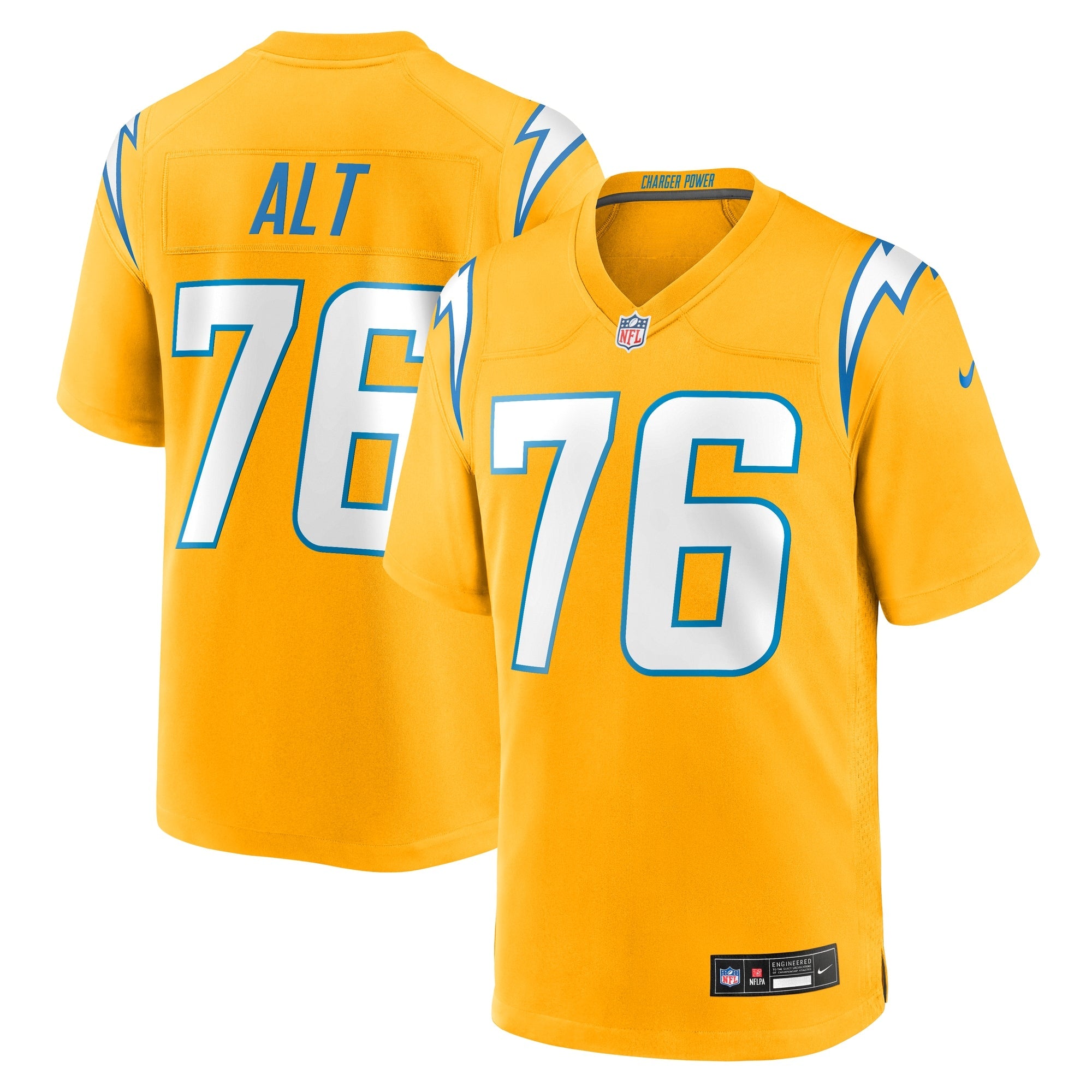 Joe Alt Los Angeles Chargers Nike Alternate Super Chargers Game Player Jersey - Navy/Powder Blue/Gold