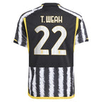 Timothy Weah Juventus adidas Youth 2023/24 Home Replica Player Jersey - Black