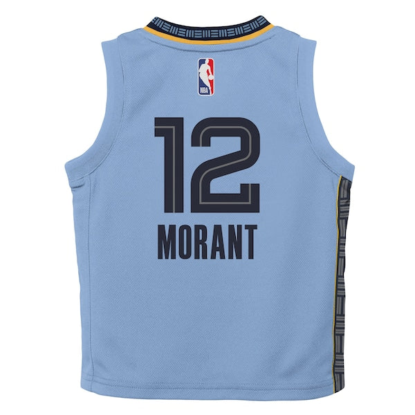 Ja Morant Memphis Grizzlies Jordan Brand Preschool 2022/23 Statement Edition Jersey - Light Blue