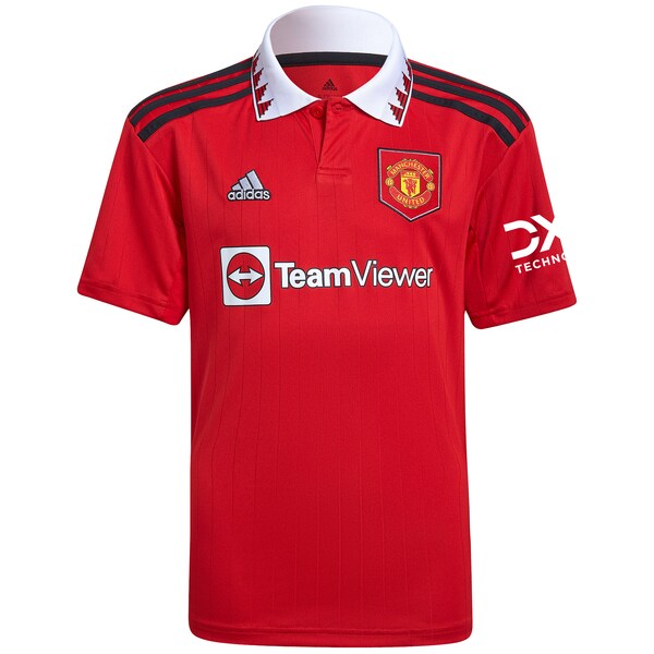 Christian Eriksen Manchester United adidas Youth 2022/23 Home Replica Player Jersey - Red