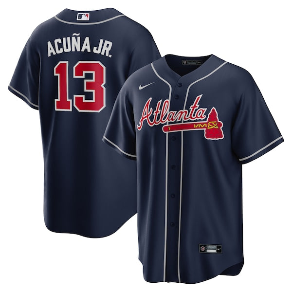 Ronald Acuna Jr. Atlanta Braves Nike Alternate Replica Player Name Jersey - Navy/White