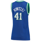 Dirk Nowitzki Dallas Mavericks Women's  Hardwood Classics Swingman Jersey - Blue