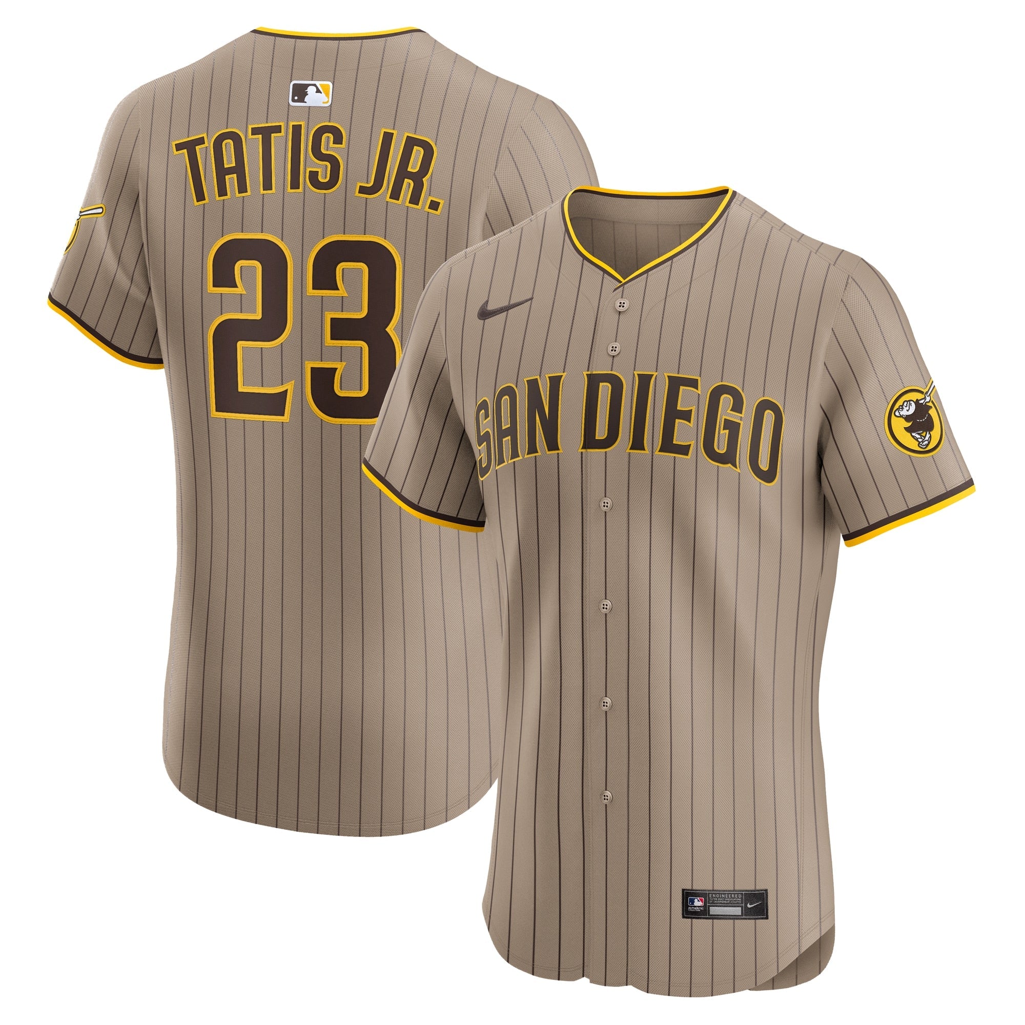 Fernando Tatis Jr. San Diego Padres Nike Road Elite Jersey - Brown/Khaki/White