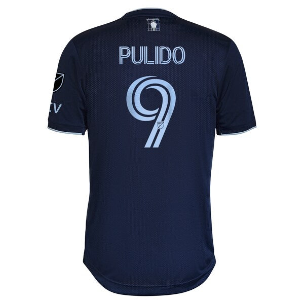 Alan Pulido Sporting Kansas City adidas 2024 State Line 3.0 Authentic Player Jersey - Blue