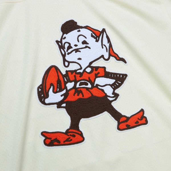 Jim Brown Cleveland Browns Chainstitch Legacy Jersey - Cream